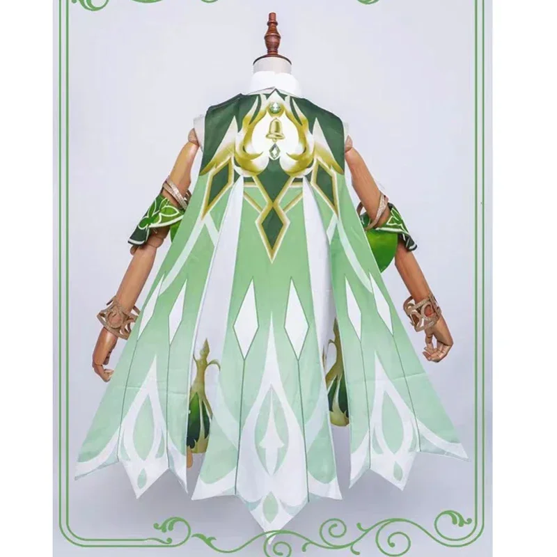 XCXOSD Genshin Impact Nahida Косплей Костюм Парик Маленький Лорд Кусанали Детский Подарок