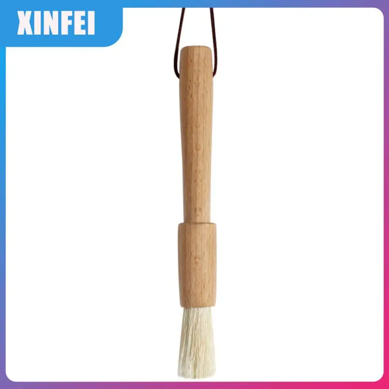 

19cm Wooden Barbecue Brush Fiber Hair Wooden Handle Pastry Paint Brush Kitchen Accessories Barbecue Baking Tools Hot