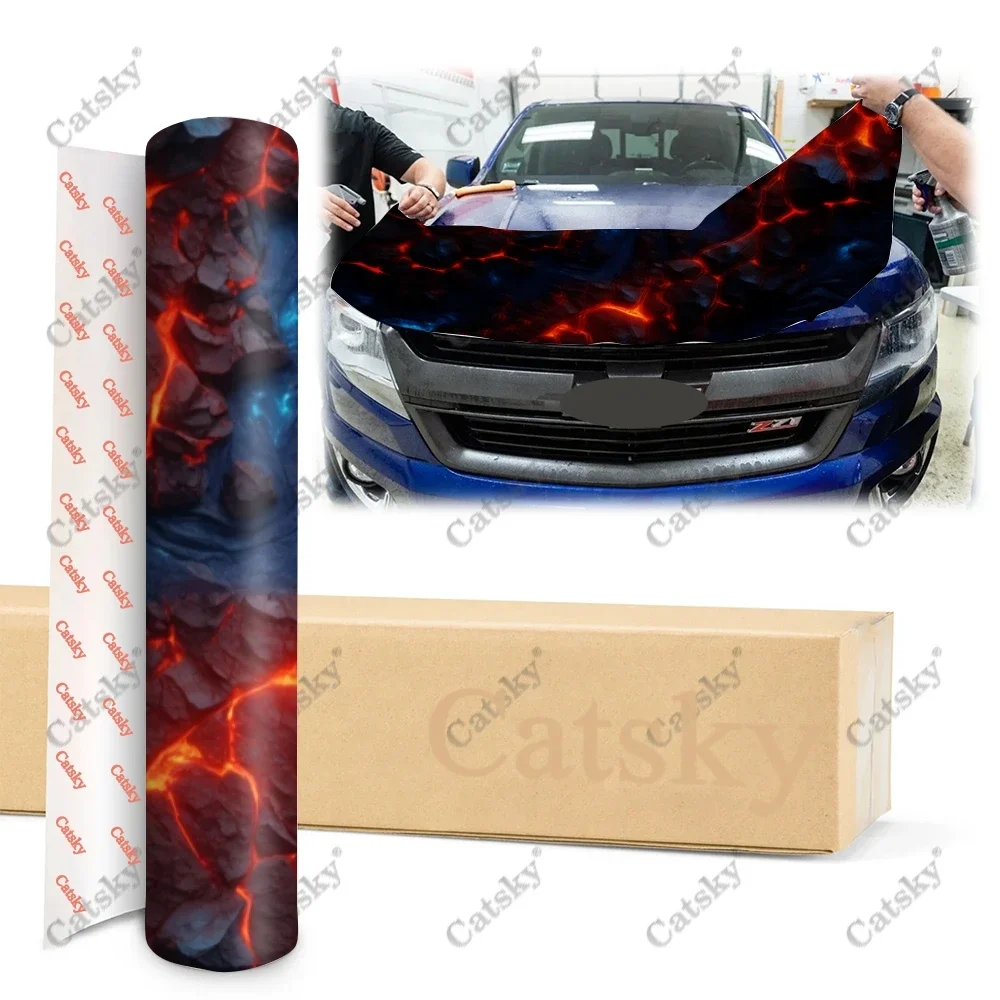 Абстрактная лава рисунок пламени наклейки для грузовиков виниловые Стикеры