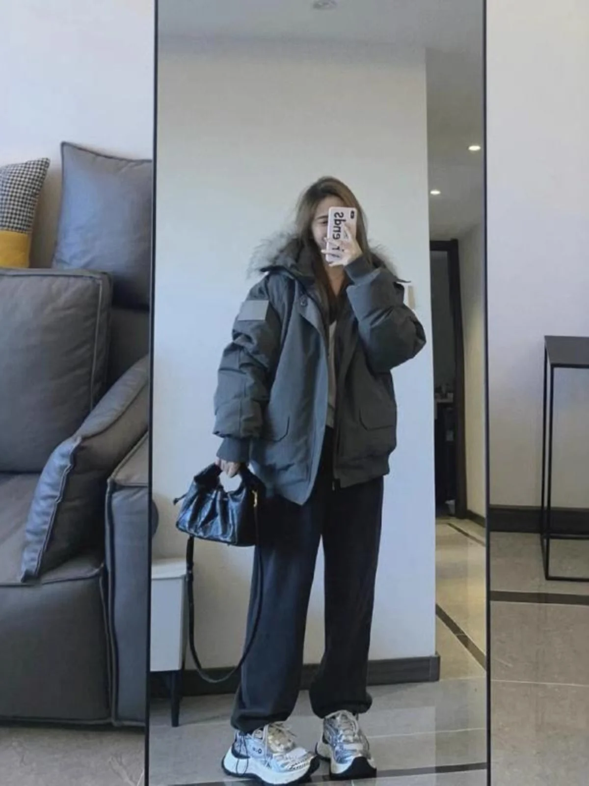 Парка короткая пуховая куртка одежда с хлопковой подкладкой женская зимняя