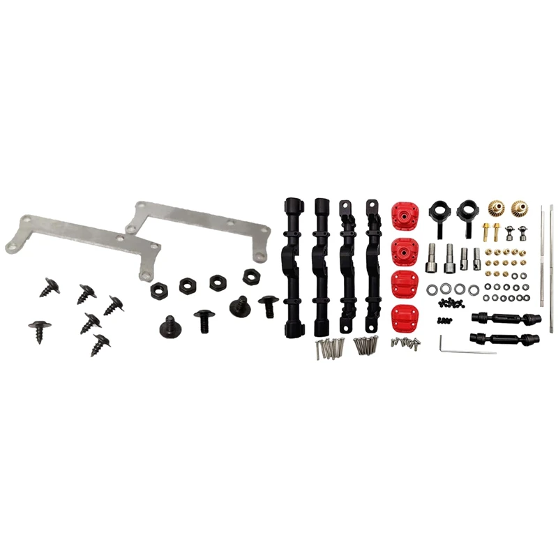 

For MN Model 1:12 D90 D91 Double Speed Wave Box Metal Raising Bracket & Upgrade Front & Rear Metal Gear Axle Housing