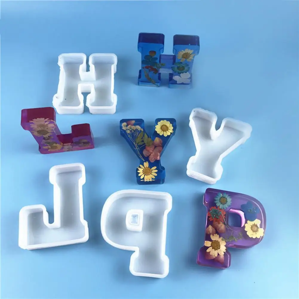 

Epoxy Mold Letter Shape Easy to Release Waterproof Keychain Pendant Casting Mold for Jewelry