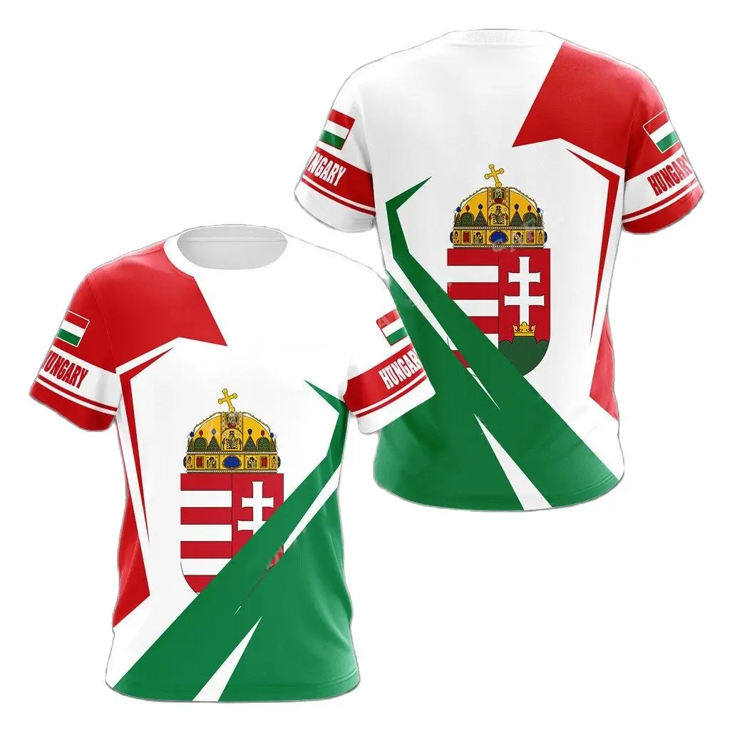 

Футболка мужская с коротким рукавом и принтом венгерского флага
