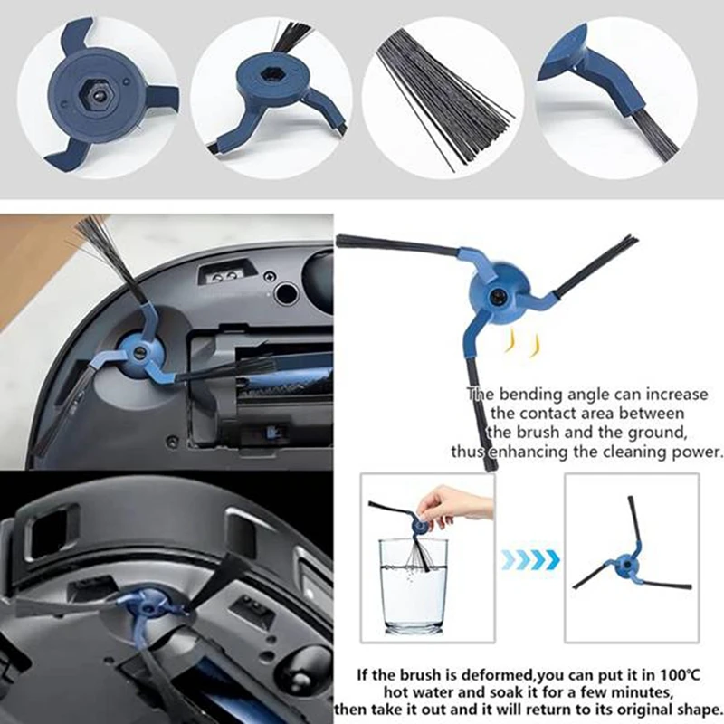 Совместимость с Eufy X10 Pro Omni сменная основная боковая щетка HEPA-фильтр подушечки для