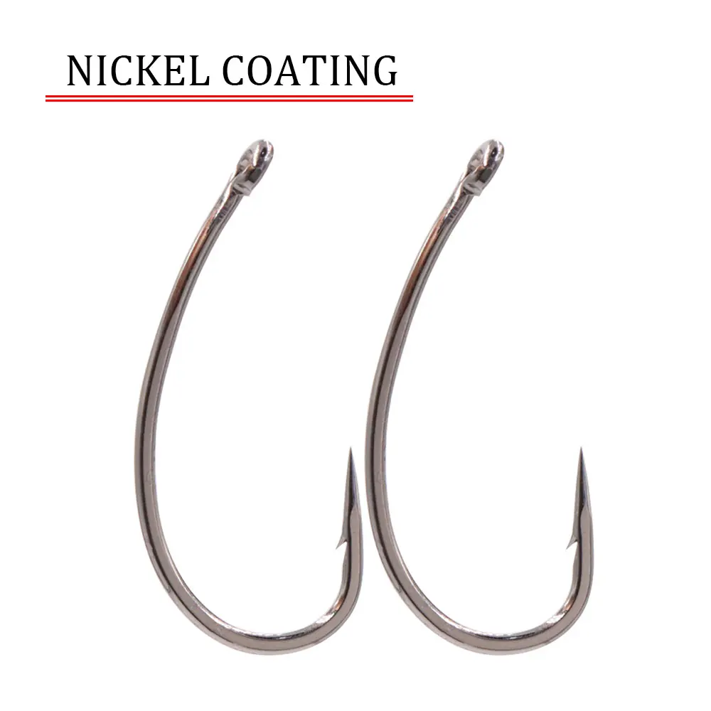 

20 шт. рыболовные крючки для ловли карпа с колючим никелевым покрытием, крючок из высокоуглеродистой стали, острые наконечники, крючок, игла ...