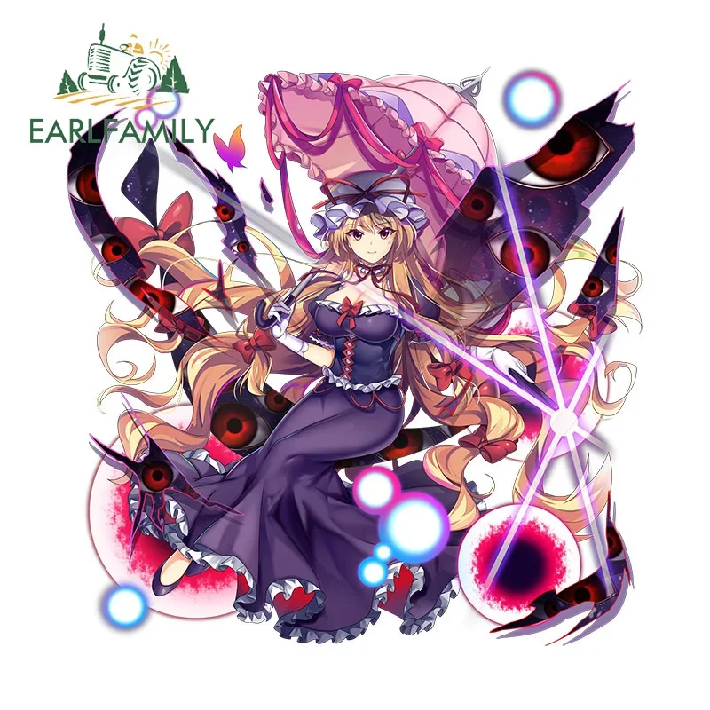 

EARLFAMILY 13 см x 13 см для интересного автомобильного стикера Izayoi Sakuya, кондиционер, декор для ноутбука