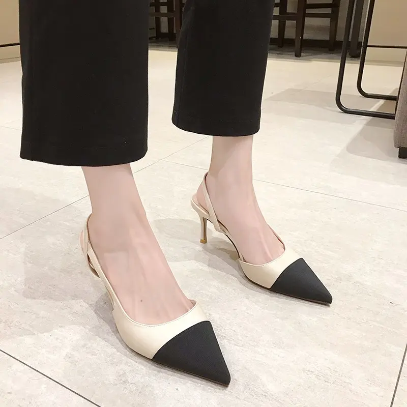 

Сандалии на шпильке 2022 Летняя обувь с закрытым носком Модные Удобные прозрачные эластичные сандалии для девушек