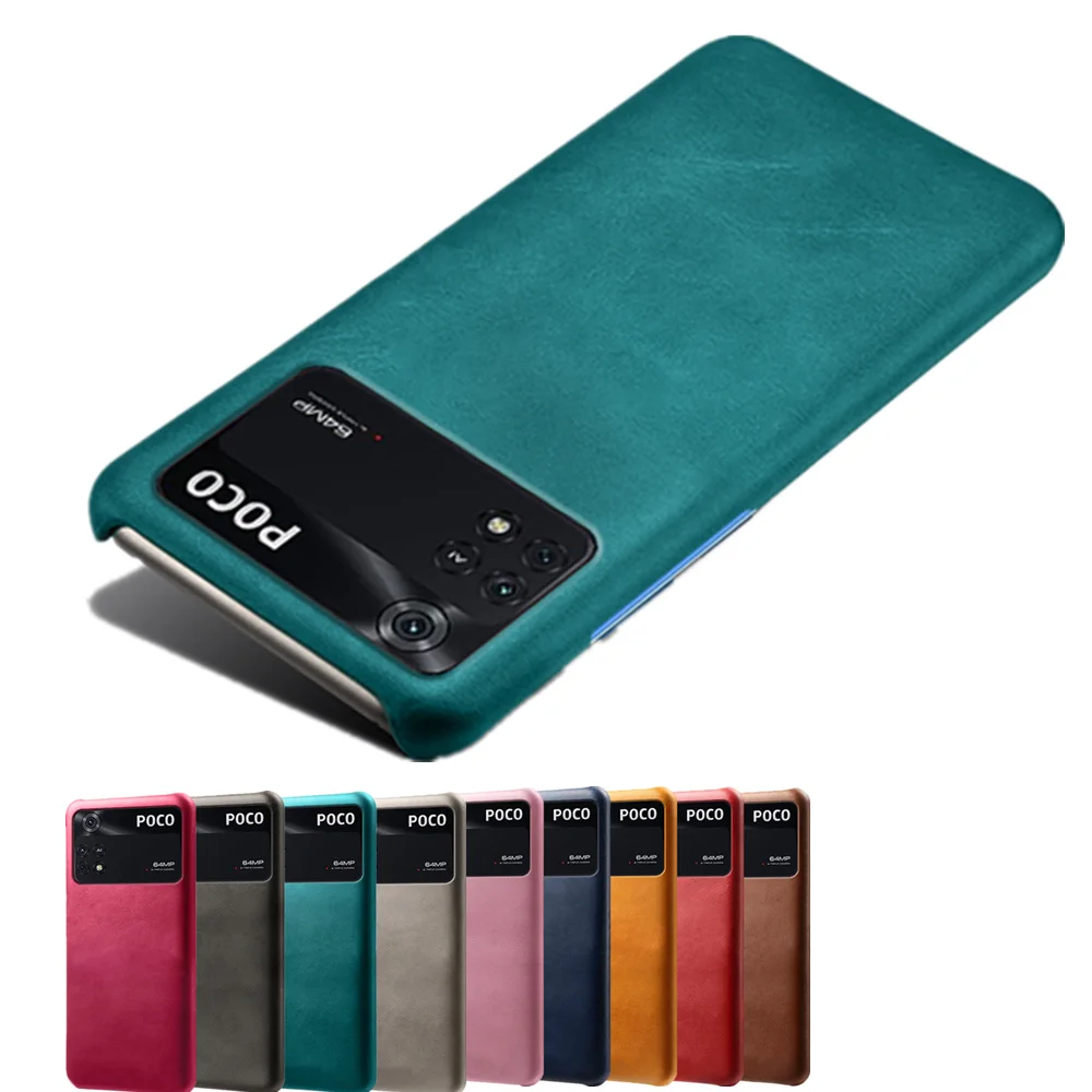 

Poco M4 Pro 4G For Xiaomi Poco M4 Pro 4G M4pro Luxury Slim Vegan Leather Case For Xiomi Mi Poco M2 M3 M4 Pro 5G Cover Coque