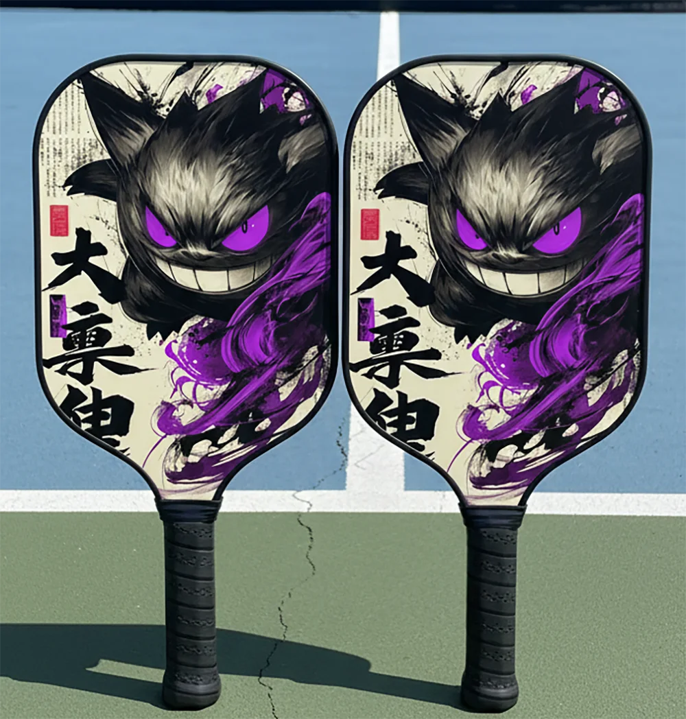 Фото Фигурка в стиле аниме Pokemon Gengar, лопатка для пиклбола из углеродного волокна - стартер/средний/профессиональный №1