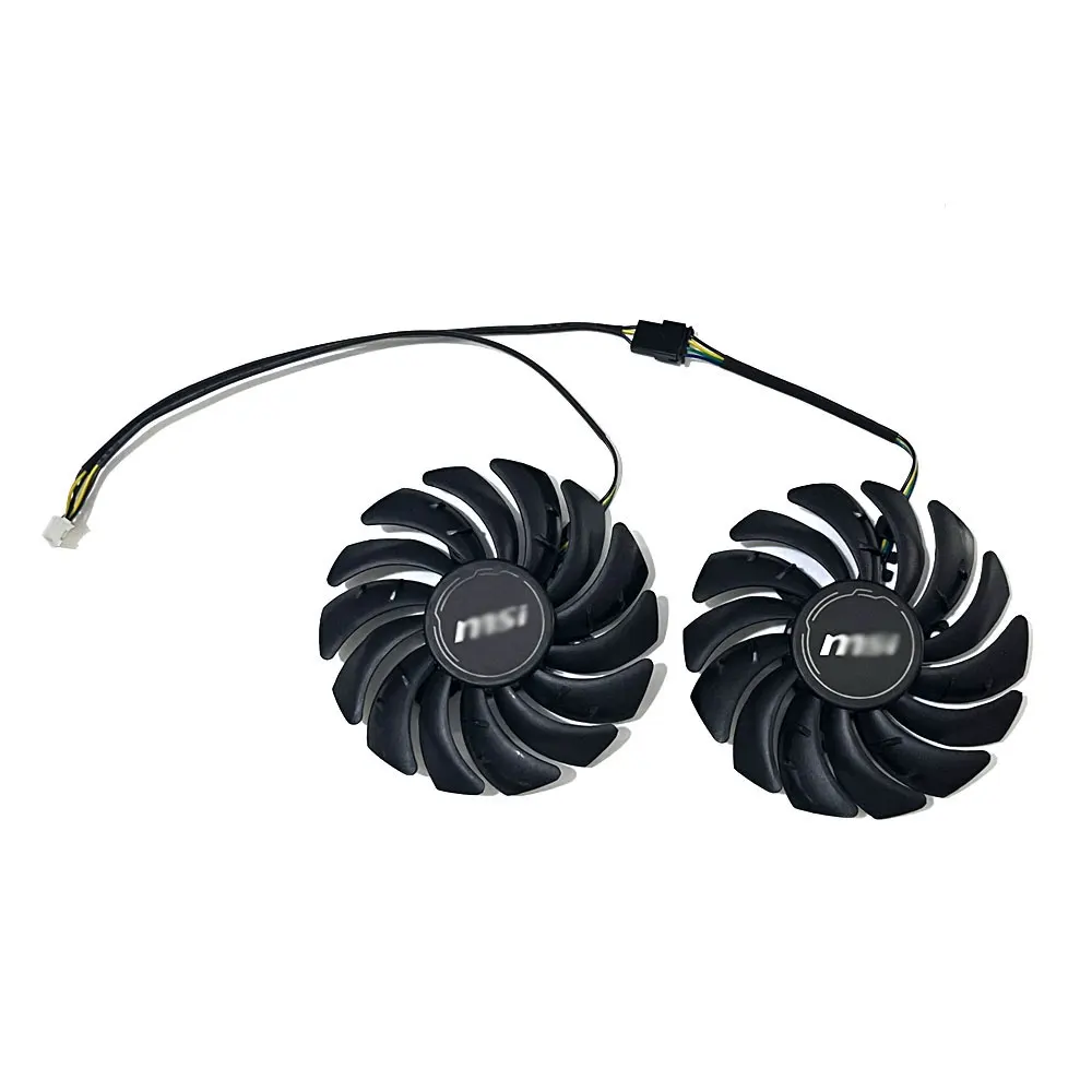 Фото Новый вентилятор охлаждения GPU 87 мм 4-контактный PLD09210S12HH 0.4А для видеокарт MSI Radeon RX 5700 XT 5600 XT MECH OC №1