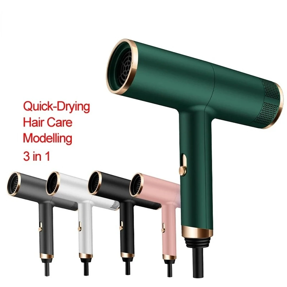 

220V Electric Hair Dryer Negative Ion 3 Gear Adjustment Household Hair Dryer Intelligent Constant Temperature Bass Hair Dryer