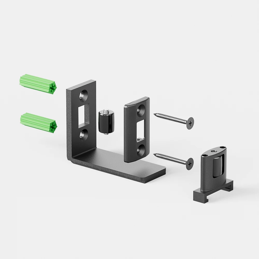 

TSMST Направляющая для двери сарая черная 1 шт