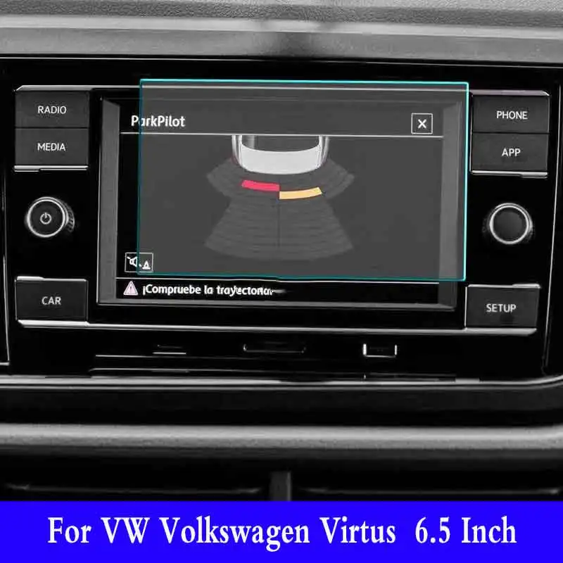 

For VW Volkswagen Virtus 2019 6.5 Inch Car Radio GPS Navigation Tempered Glass Screen Protector Film Interior Accessories