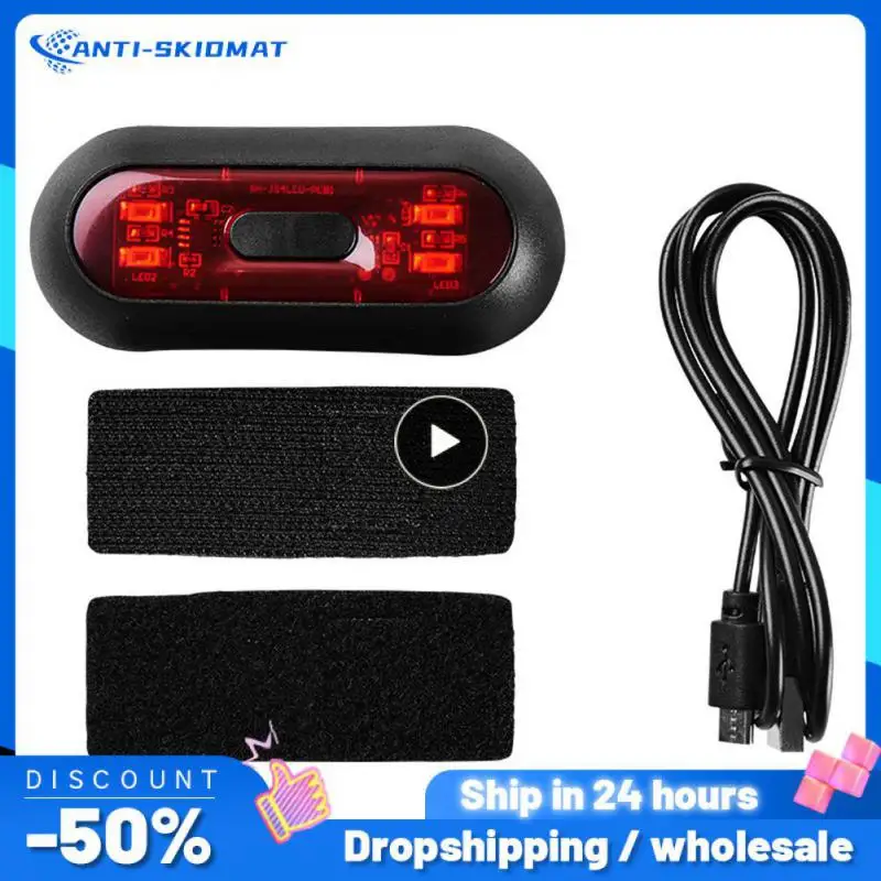 

Signal Lamp Practical Usb Charging Bicycle Taillight Helmet Light Lamp Warning Light Flash Light Motorcycle Helmet Light