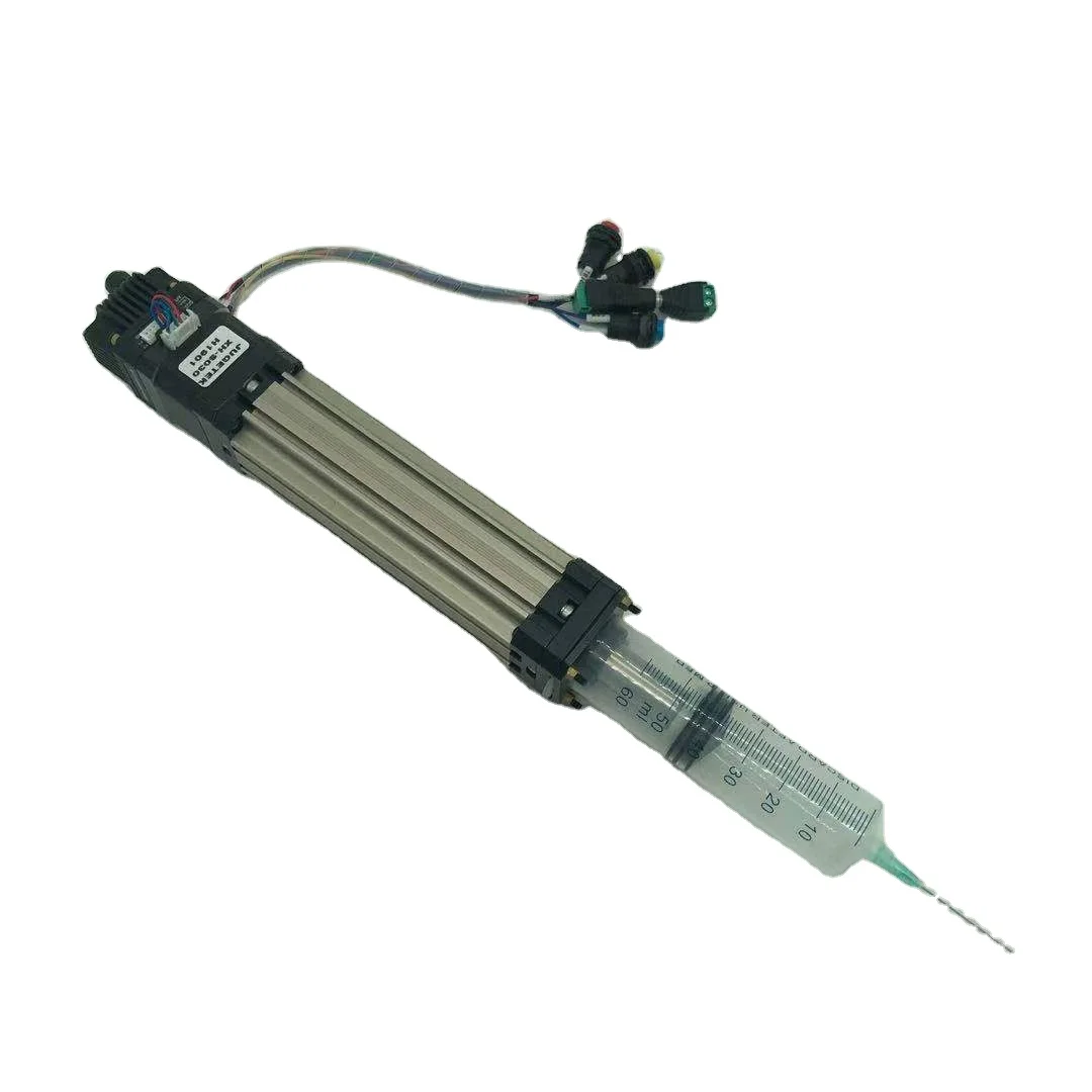 

Stepper motorized cylinder drive syringe pump