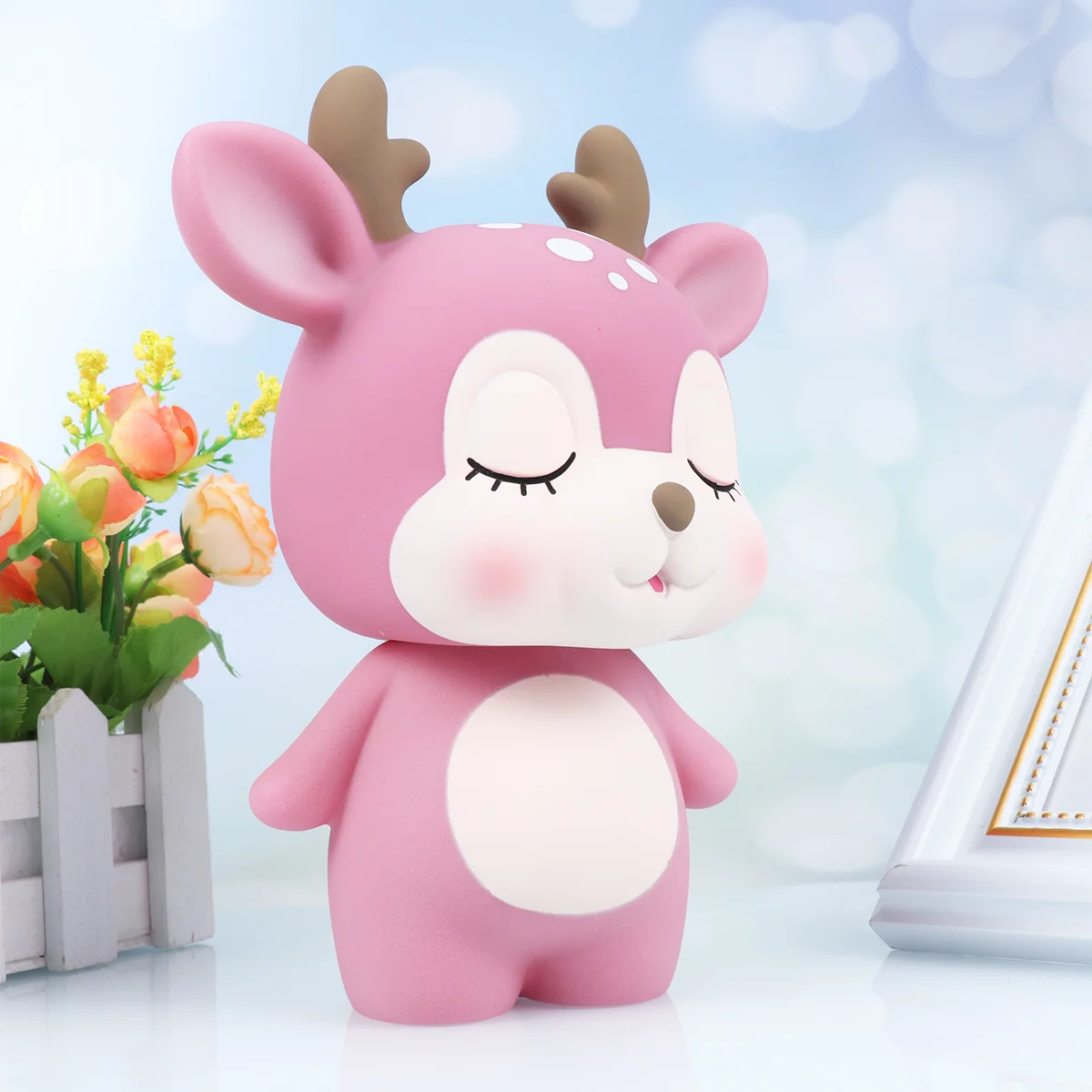 

Bank Piggy Money Coin Box Deer Cartoon Saving Kids Cute Pot Girls Banks Jar Toy Gift Boys Animal Adults Children Save Reindeer