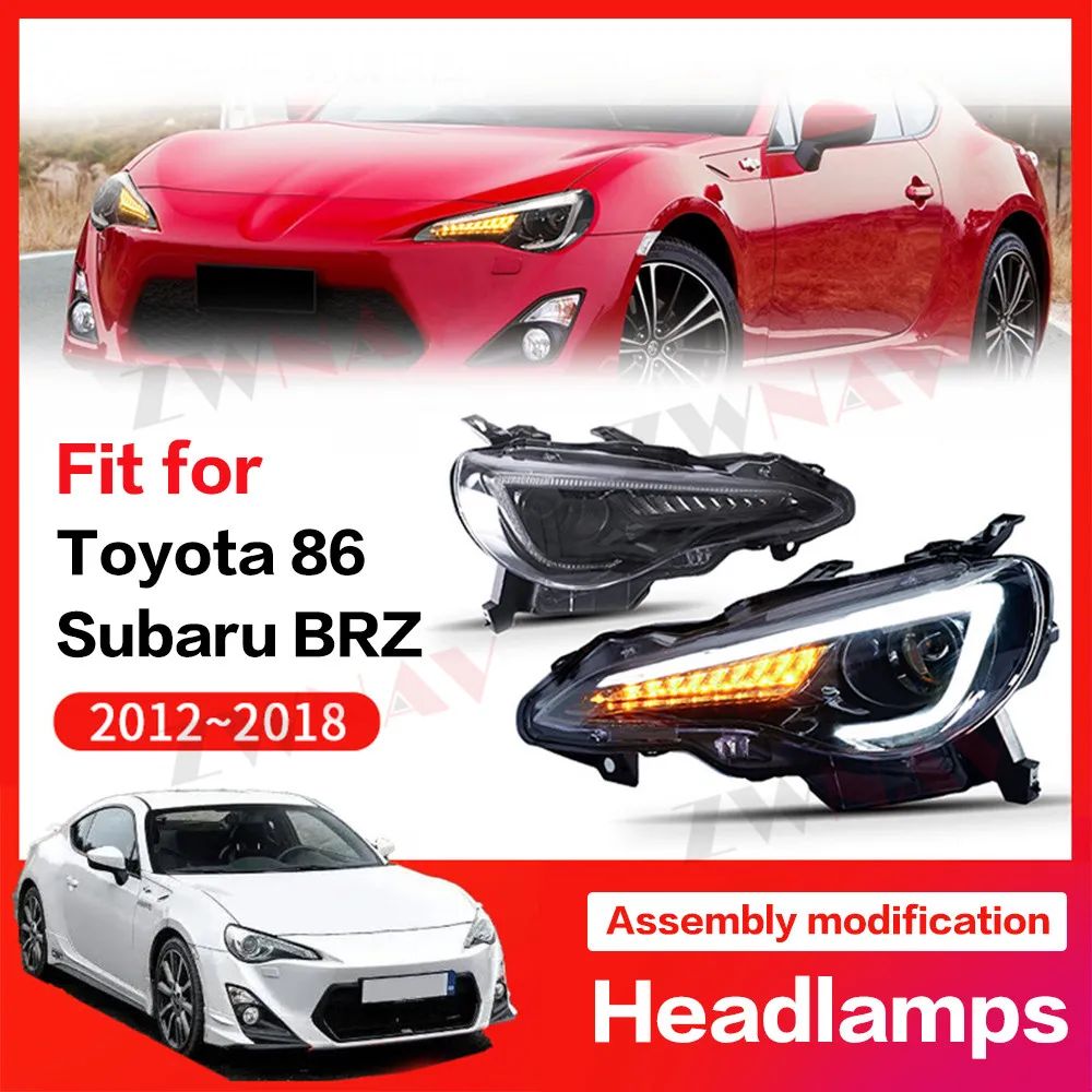 Для TOYOTA 86 Subaru BRZ 2012-2018 светодиодные фары дальнего света передняя лампа