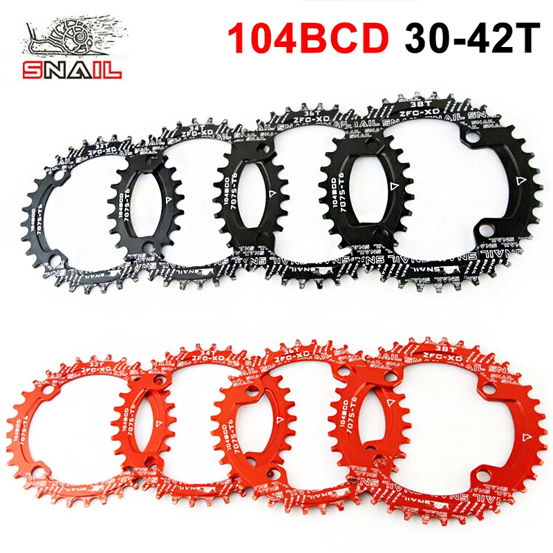 

Bike Chainring Oval 104 BCD MTB Bike Chainring Part Round 30T 32T 34T 36T 38T 40T 42T Bike Chainwheel MTB BMX Bike Crankset Part