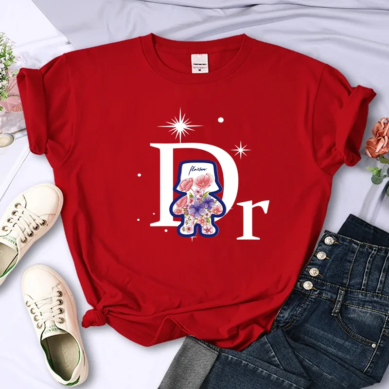 Роскошный бренд Flower BearFor женская высококачественная летняя футболка с принтом