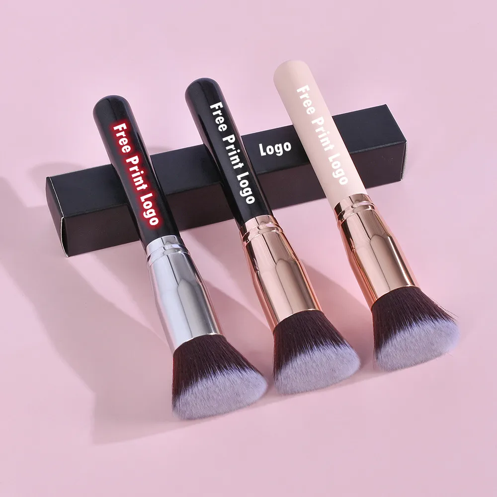 

Розовые кисти для макияжа, 30 шт., кисть для основы с плоским верхом, бесплатная частная торговая марка, оптовая продажа, инструменты для макияжа, косметика с жидким кремом, пудрой