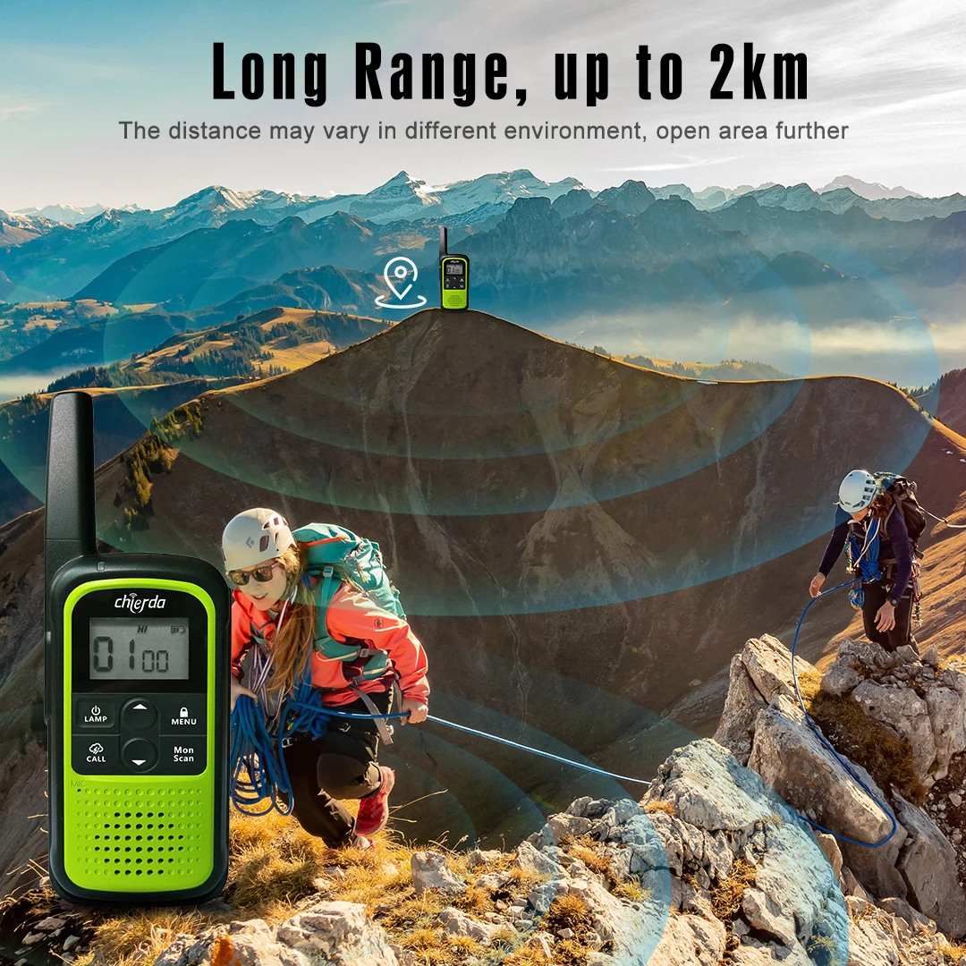 JV01 Mini Walkie Talkie Rechargeable Walkie-Talkies Outdoor Sports PMR446 Long Range Portable Two-way Radio For Hunting Skiing