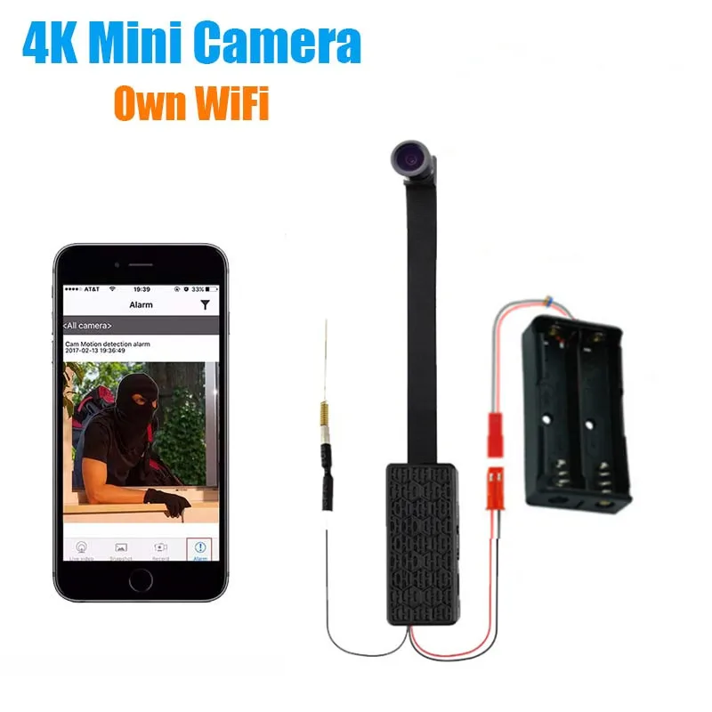 

4K WIFI IP Mini Camera Module Motion P2P Camera Video Recorder Home Security Mini Camcorder Remote Control120 degree suport 128g