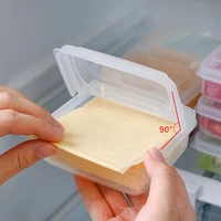 2pcs cheese slice storage box refrigerator special onion ginger garlic fruit container flip cheese slice butter block packed box