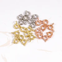 10pcs stainless steel round claw spring clasps hooks spring buckle for bracelet necklace connectors diy jewelry making supplies