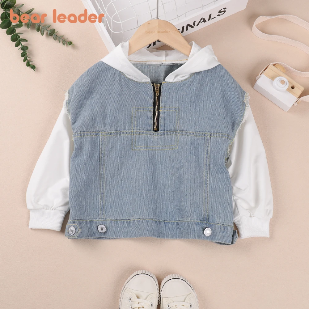 

Bear Leader/Осенняя детская джинсовая куртка; Теплое пальто для маленьких мальчиков и девочек; Модная детская верхняя одежда; Одежда для малышей;...