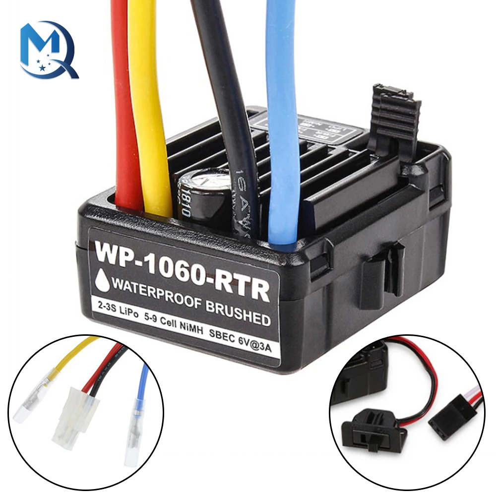 

WP-1060-RTR 60A матовый электронный регулятор скорости ESC для 1:10 RC машина HSP водонепроницаемый Радиоуправляемый автомобиль Axial scx10