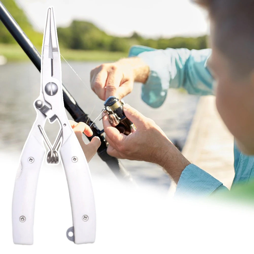 

Multi-Functional Long Pointed Nose Lure Pliers Practical Heavy Duty Fish Control Device For Sea Lake