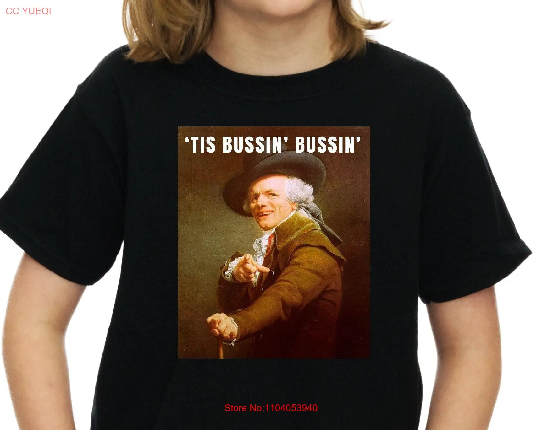 Tis Bussin Funny Meme T Shirt Old English Gen Z Slang TS144 long or short sleeves