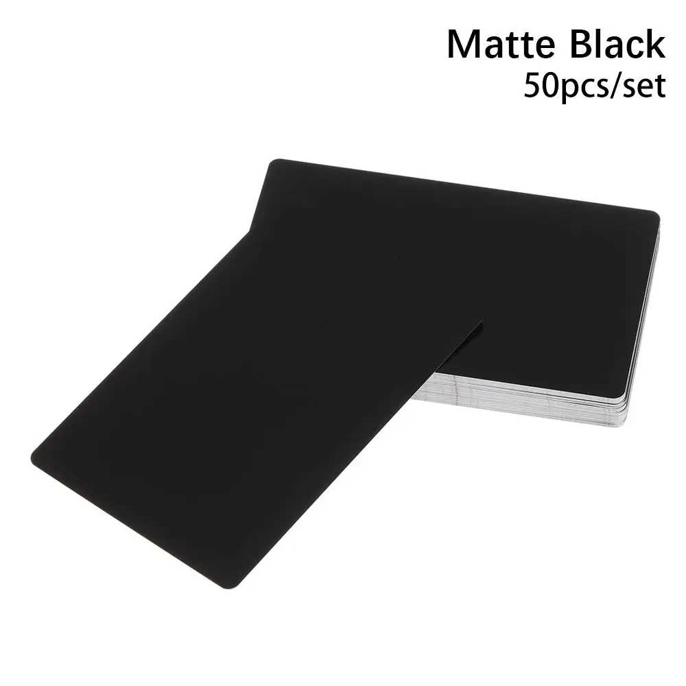 

50 шт. Металлические визитки синего цвета из алюминия