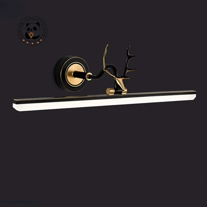 

Nordic Simple All-copper Wall Mirror Lights LED Luxury Home Decor TV Background Wall Mounted Hotel Bathroom Dressing Makeup Lamp