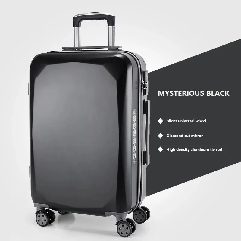 Korean Diamond Type Large Capacity Universal Wheel Trolley Case, 20 Inch Boarding Password Lock Suitcase