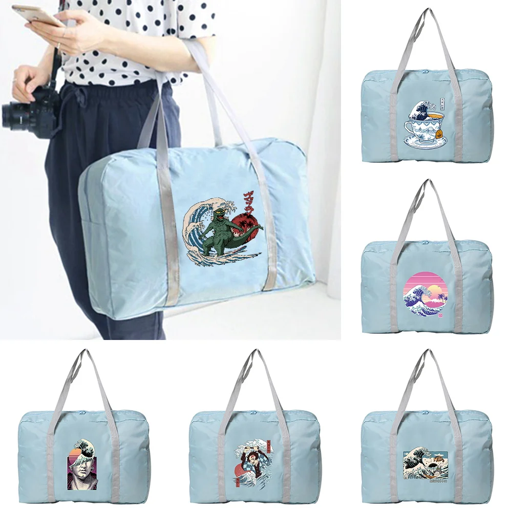 

New Nylon Foldable Travel Bag Unisex Large Capacity Bag Luggage Women WaterProof Handbags Travel Bags Clothes Storage Handbags