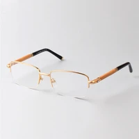 germany hexagonal brand half rim eyewear wooden leg vintage business light glasses men prescription eyeglasses frames mb534