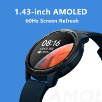 2021 original xiaomi smart sports watch color 2 1 43 inch amoled 60hz screen gps blood oxygen heart rate monitor 5atm waterproof