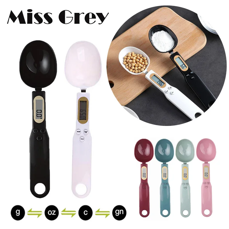 

Electronic Digital Measuring Spoon 500g 0.1g LCD Display Weight Food Flour Kitchen Scale Tool 0.01oz Precise for Milk Coffee Tea