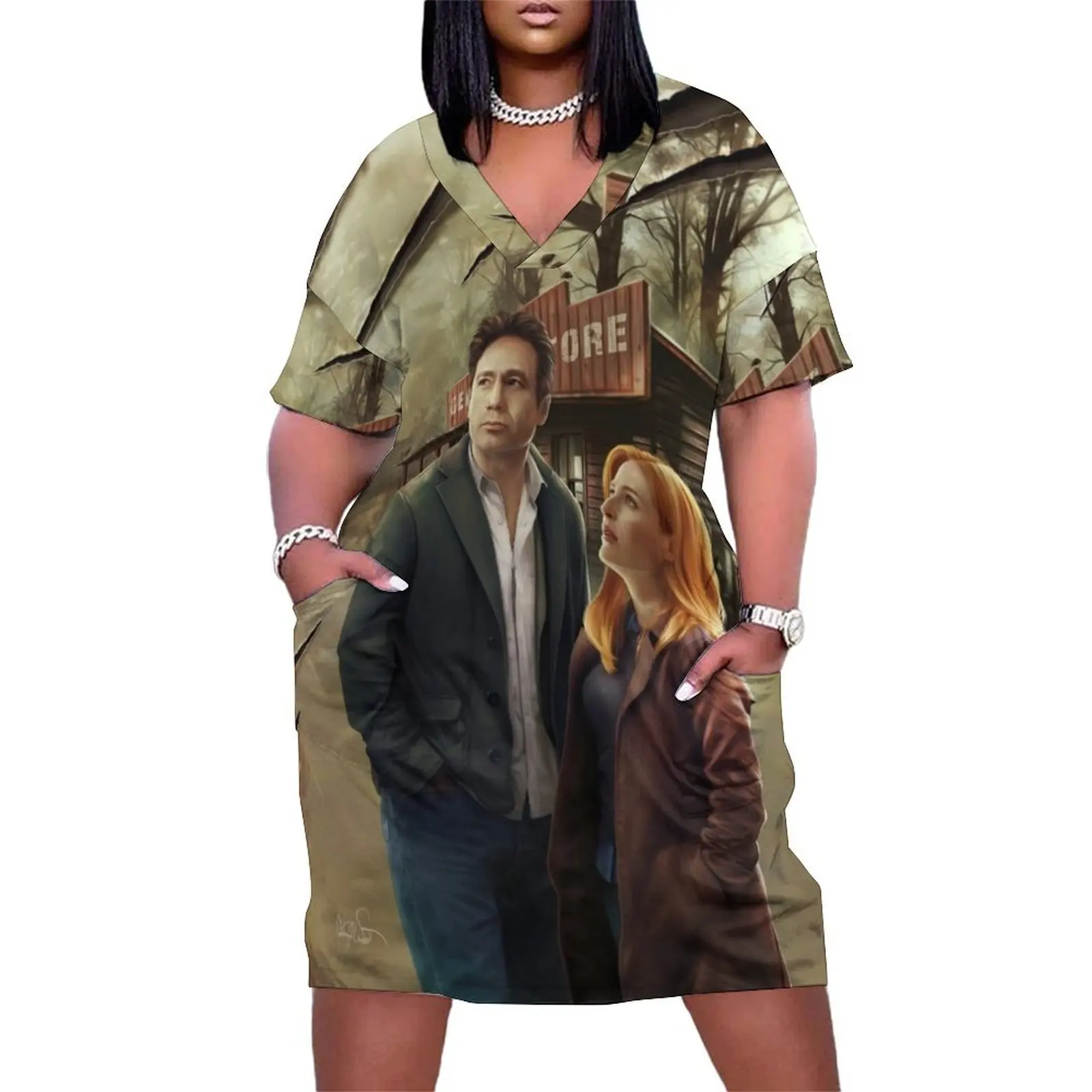 Обложка комиксов X-Files — Хоот идет есть? # 1 свободное платье с карманами летняя