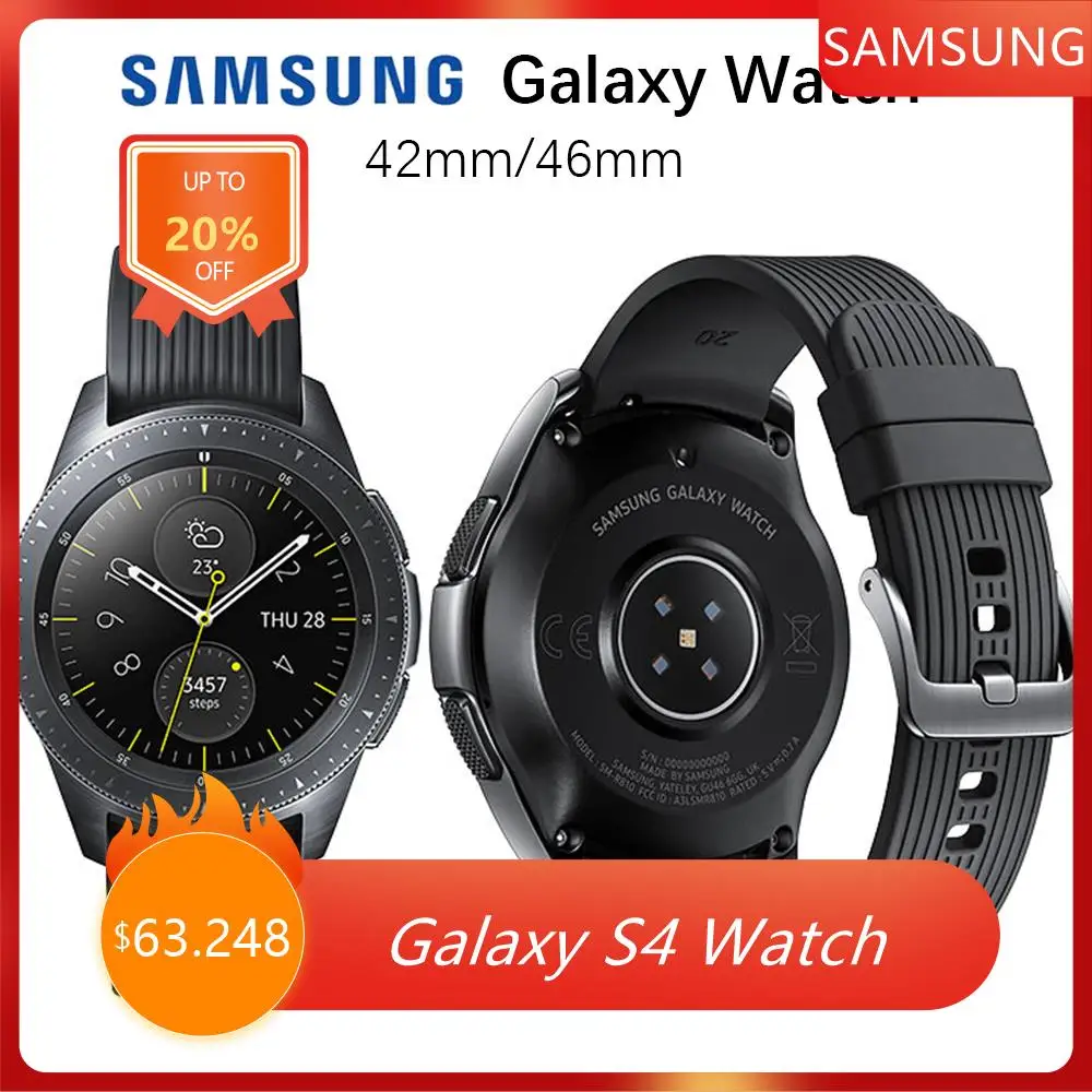 

Смарт-часы Samsung Galaxy Gear S4 42 мм/46 мм, Bluetooth, восстановленные, б/у