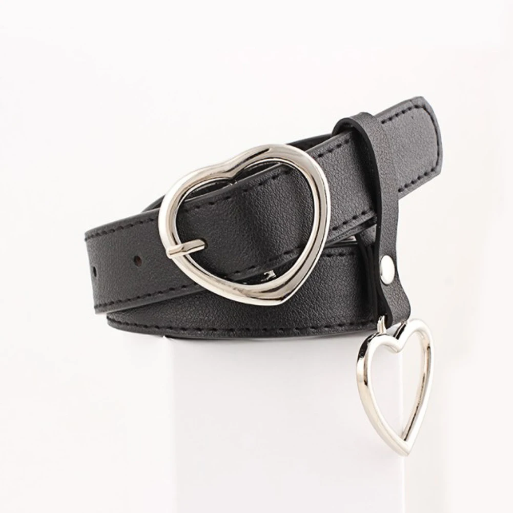

Women Waist Belt Lovely Women's Big Ring Decorated Belts Female Hot Newest Design Fashion Gold Pin Buckle Solid PU Leather Strap