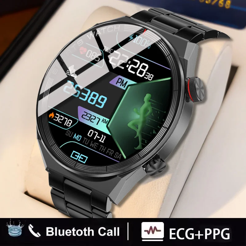 

2023 New Business Men Smart Watch Sports AMOLED 454*454 Screen NFC Access Control Smartwatch Bluetooth Call Clock 30M Waterproof