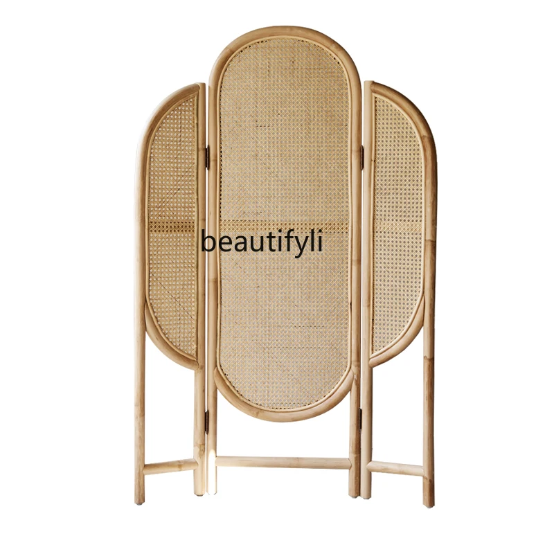 

Bed & Breakfast Screen Partition Wall Accordion Partition Living Room Bedroom Covering Simple Modern Folding Mobile Creative