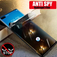 3d curved anti spy hydrogel film for huawei p50 p40 p30 pro lite privacy anti peep screen protector on mate 30 40 20 pro film