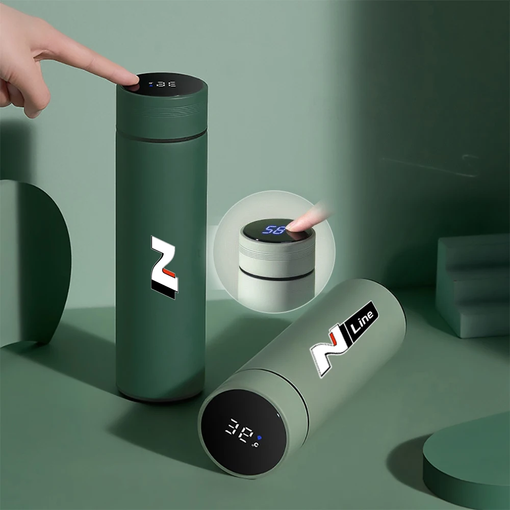 

For Hyundai N Nline tucson kona sonata veloster i30 i20 I10 n elantra custom UV printing paint intelligent 500ml thermos cup