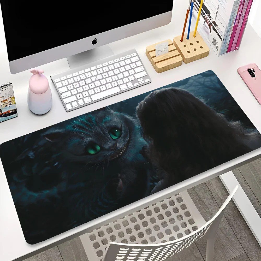 C-Cheshire Cat Alice In Wonderland Mousepad Non-slip Mouse Pad Suitable For Office Computers Laptops E-sports Game Desk Mats XXL