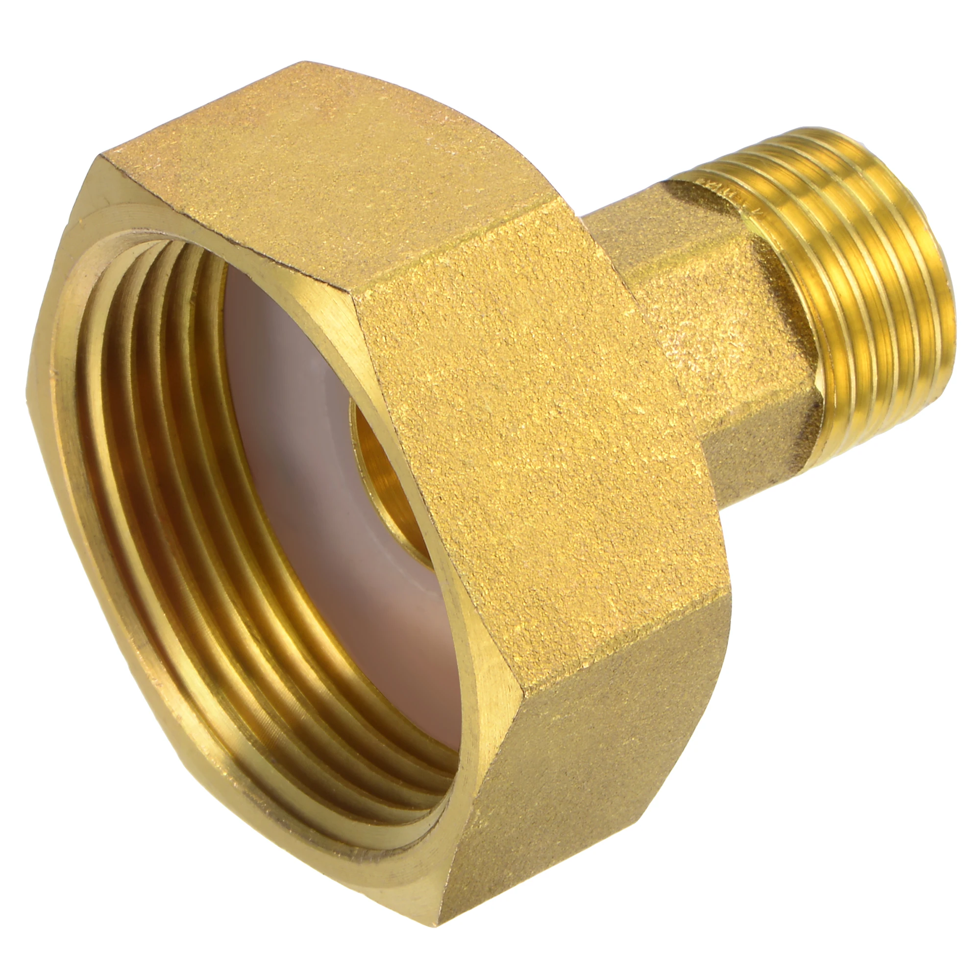 

Uxcell Brass Pipe Fitting Water Meter Coupling G1-1/4 Female x G1/2 Male Thread Hex Connector Adapter 51mm Length
