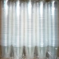 50pcs 240ml disposable cups clear plastic party shot glasses disposable clear durable drinking cups tea cup coffee cups