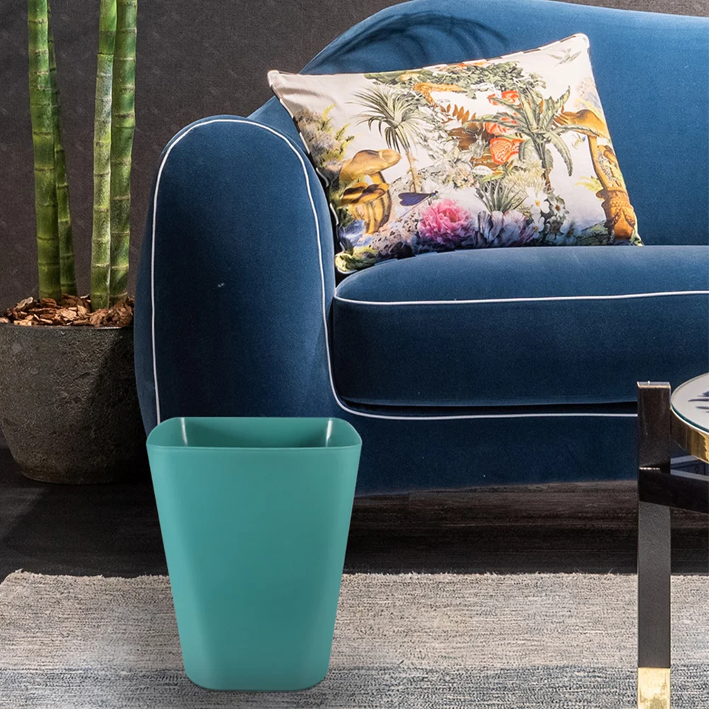 

2 Pcs Plastic Trash Can Garbage Bedroom Square Wastebasket Large Bin Trashcan Litter Office